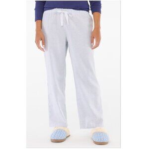 J. Crew M Subtle Soft Striped Flannel Pajama Pants in Blue White
